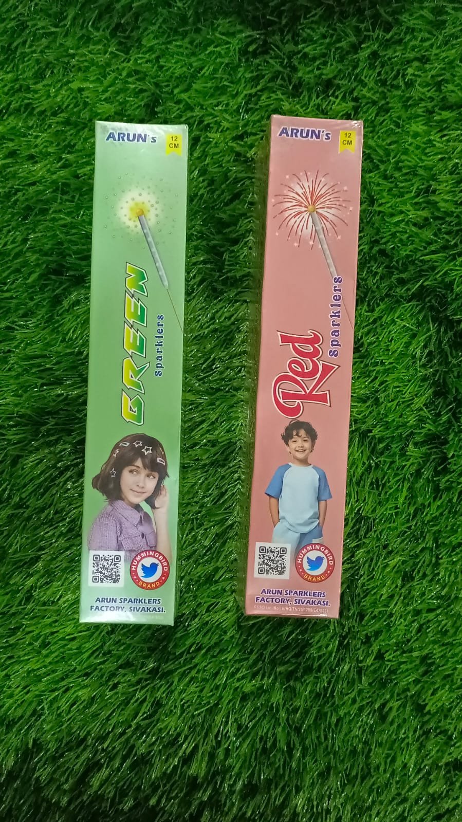 12 cm Green / Red Sparklers