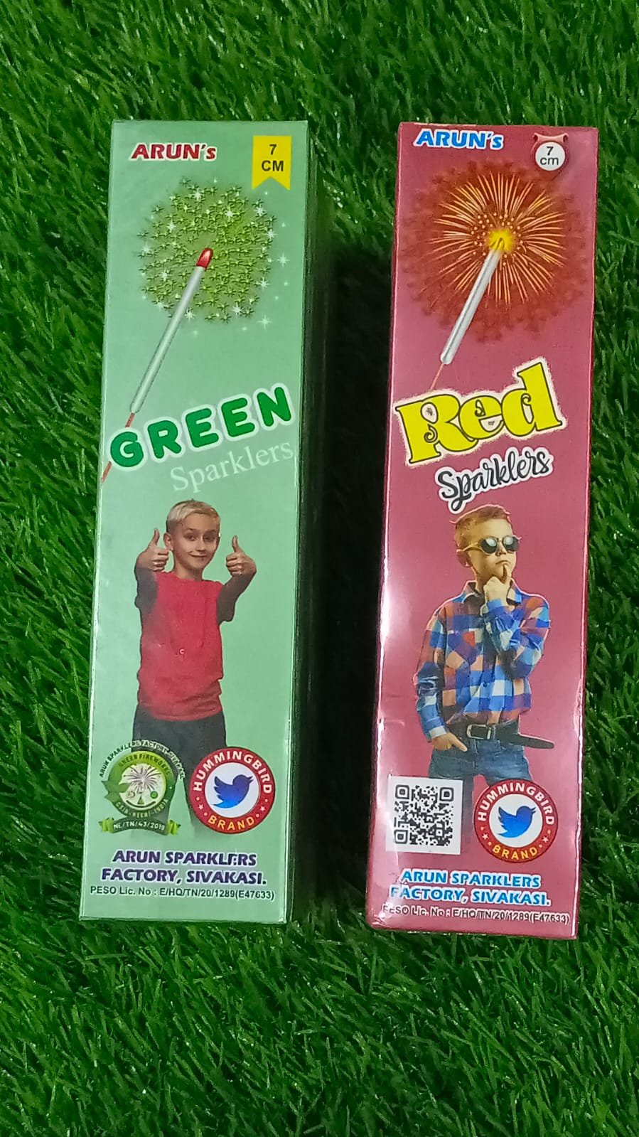 7 cm Green / Red Sparklers